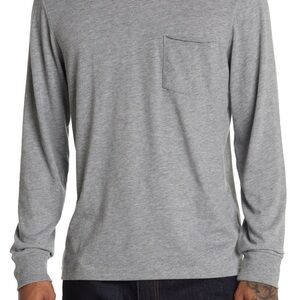 Jason Scott Long Sleeve Pocket Tee Mens Large Gray‎ Excellent Peru Jersey Crew